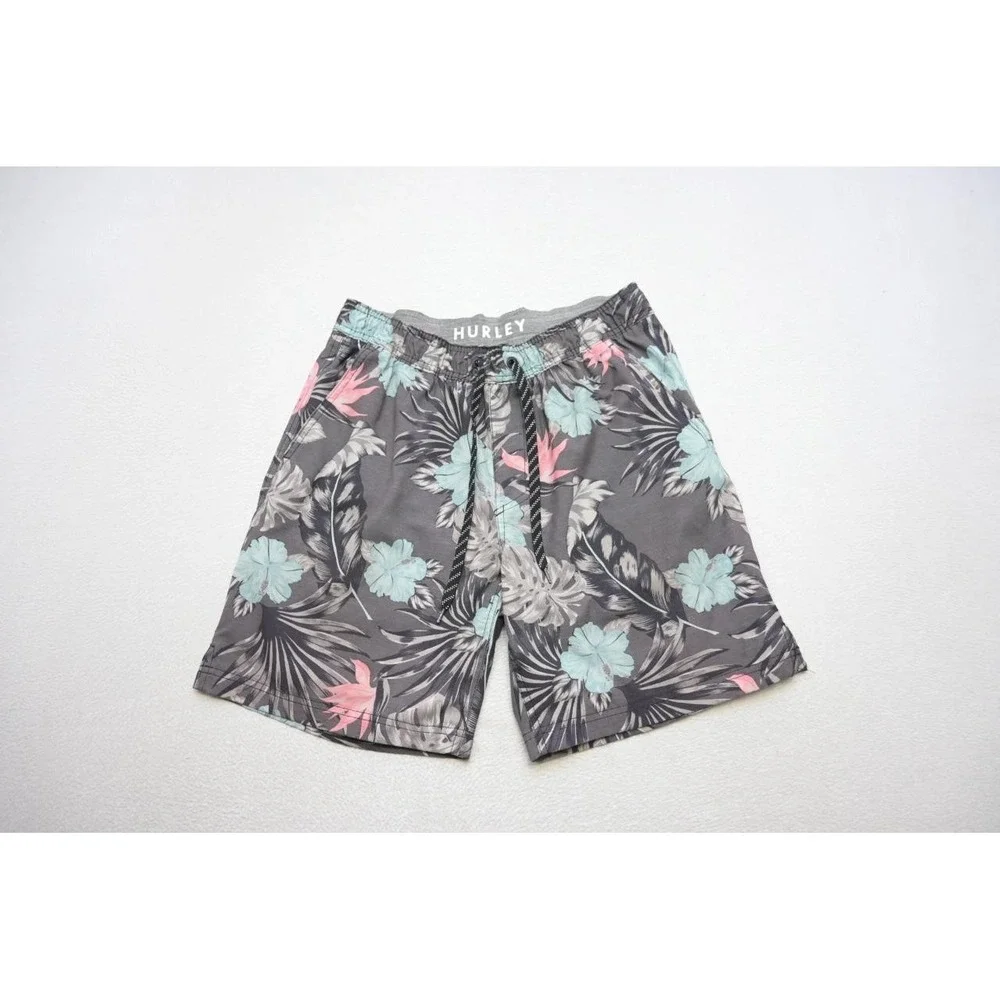 Hurley Swim Trunks Board Shorts Athletic Floral Stretch Water‎ Surf Mens Medium